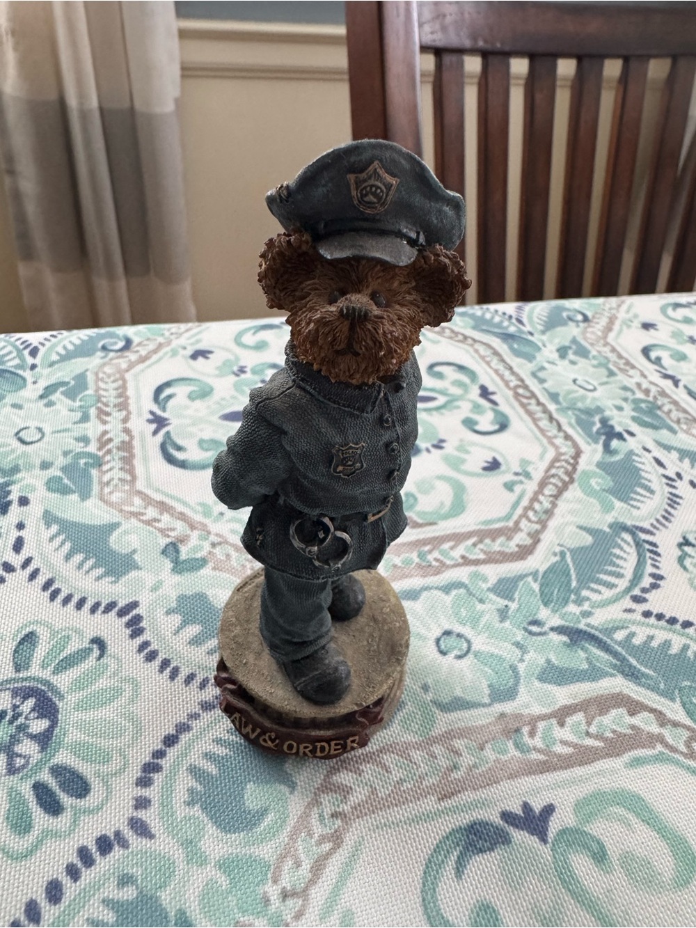 Police Boyd’s Bear Figurine in Dark Gray - Home Accents